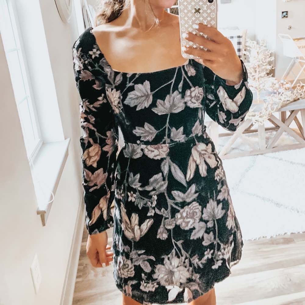 Sage the label floral dress xs